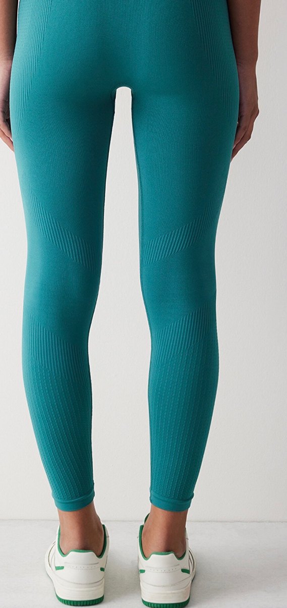 Turkuaz Kadın Spor Tayt - Görsel 4