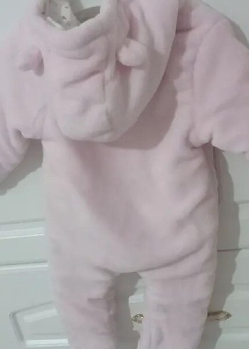 Düğmeli Pembe Bebek Kız Tulumu - Görsel 4