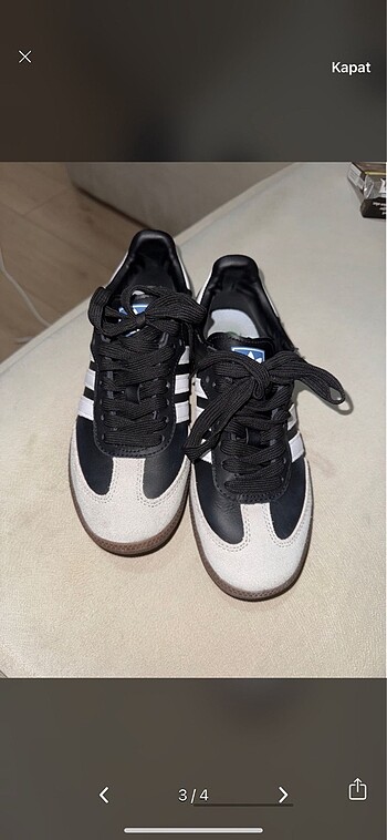 38 Beden Adidas Samba Vegan Black Gum Ayakkabı