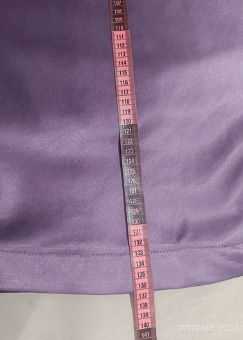 Uzun Mor tesettür abiye Drapeli Kadın Elbise - Görsel 7