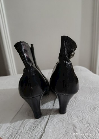 Kadın Siyah Hakiki Deri Stiletto Bot - Görsel 3