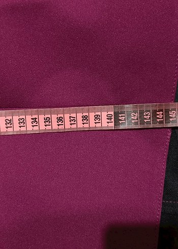 Mürdüm Drapeli Uzun Abiye Elbise - Görsel 7