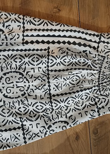 askılı keten yazlık elbise - Görsel 3