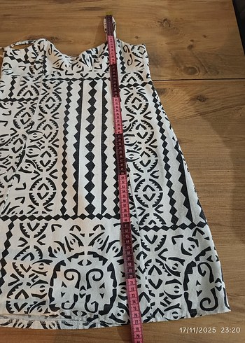 askılı keten yazlık elbise - Görsel 7