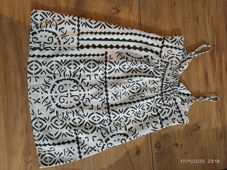 askılı keten yazlık elbise - Görsel 3