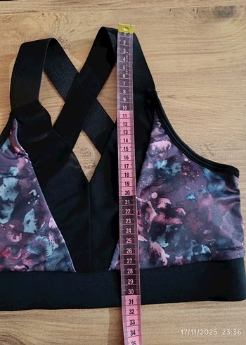 Bağlamalı Desenli Mini Spor Sütyeni - Görsel 4