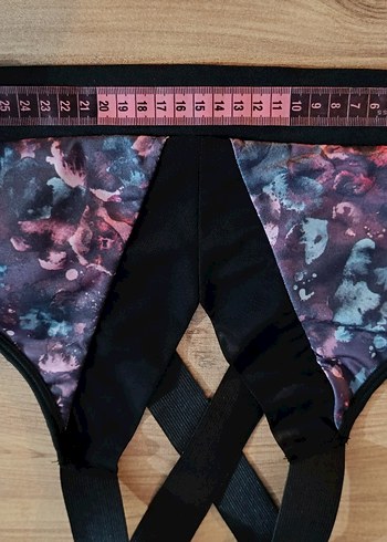 Bağlamalı Desenli Mini Spor Sütyeni - Görsel 3