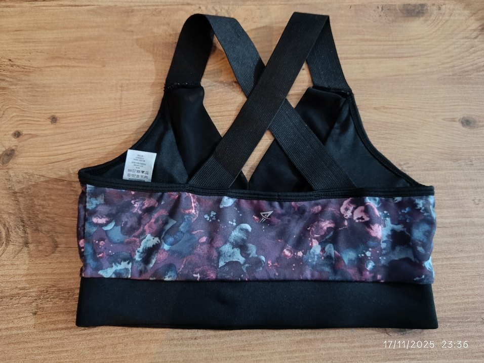 Bağlamalı Desenli Mini Spor Sütyeni - Görsel 2