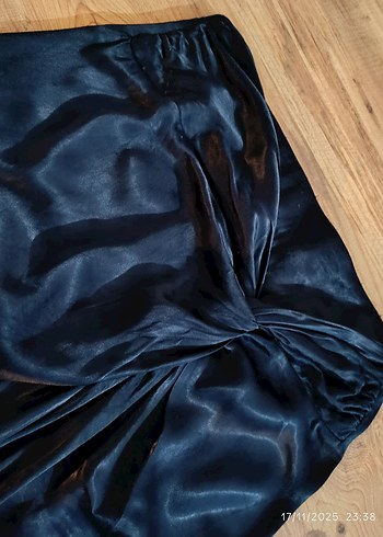 Kadın Lacivert Uzun Dökümlü Etek - Görsel 2