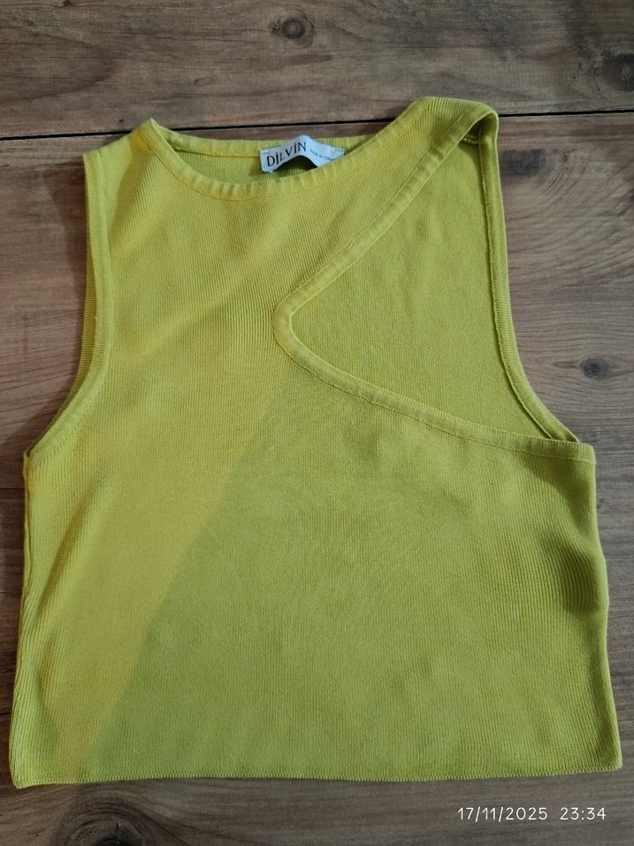 Yeşil Mini Askısız Crop Top - Görsel 3