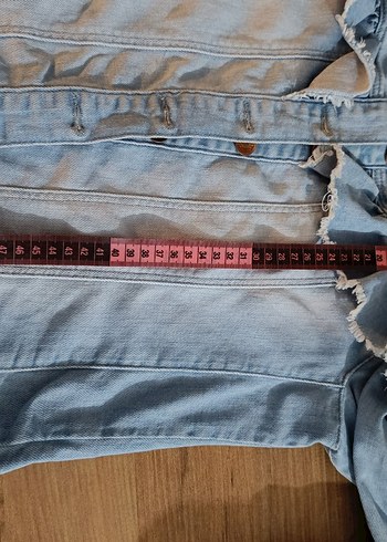 Kadın Açık Mavi Denim Fırfırlı Ceket - Görsel 4