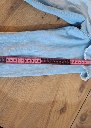 Kadın Açık Mavi Denim Fırfırlı Ceket - Görsel 6