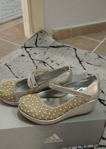 İnci İşlemeli Kız Çocuk Babet - Görsel 2