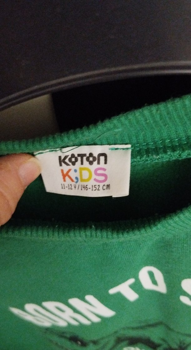 Erkek Çocuk Yeşil Uzun Kollu Sweatshirt - Görsel 2