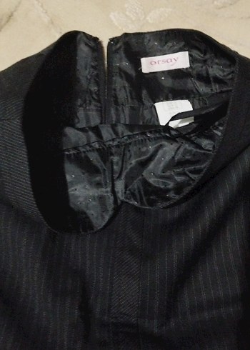 Kadın Siyah Çizgili Pilili Kalem Etek - Görsel 4