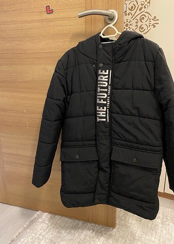 Siyah Erkek Çocuk Kapitone Kaban - Görsel 2