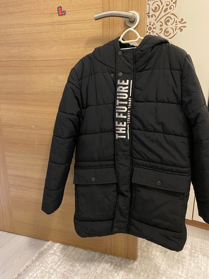 Siyah Erkek Çocuk Kapitone Kaban - Görsel 2