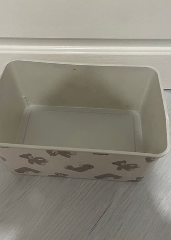 Ayıcık desenli bej çocuk raf kutusu - Görsel 2