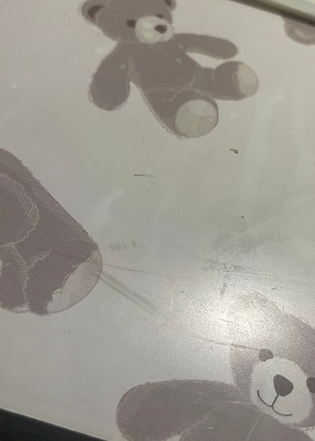 Ayıcık desenli bej çocuk raf kutusu - Görsel 5