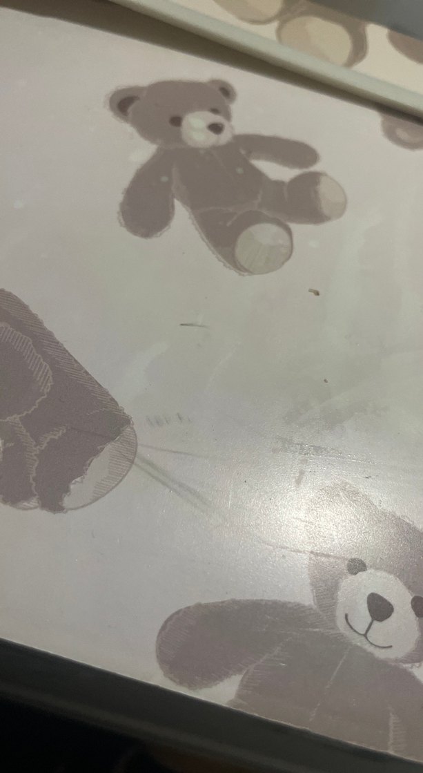 Ayıcık desenli bej çocuk raf kutusu - Görsel 5