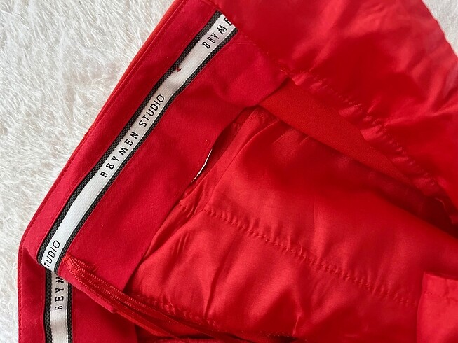 s Beden Beymen Nar Çiçeği rengi Yazlık Kadın Kumaş Pantalon/34-36