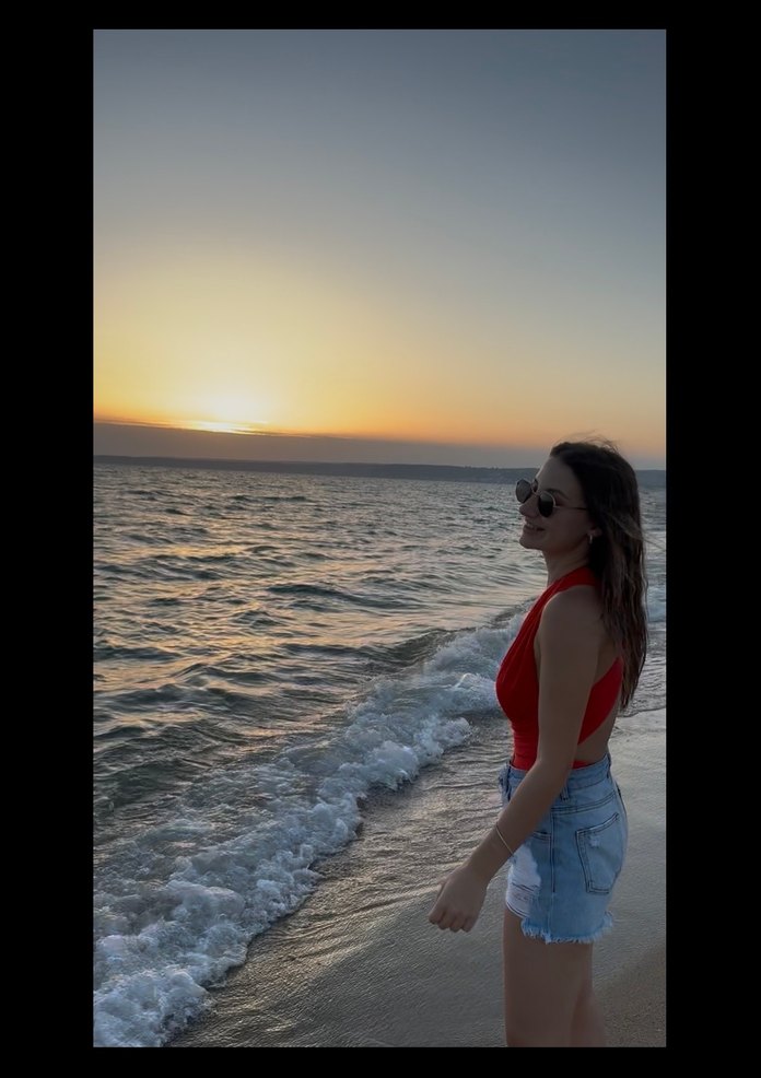 Kırmızı Bağlama Desenli Mini Transparan Mayo - Görsel 2