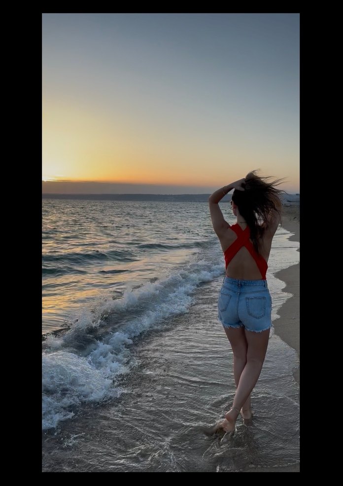 Kırmızı Bağlama Desenli Mini Transparan Mayo - Görsel 4