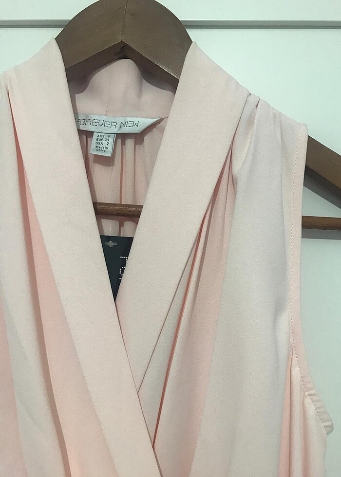 Forever New marka pudra pembe şık elbise - Görsel 5