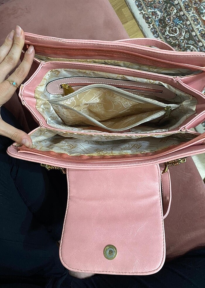 Pembe kol çantası - Görsel 4