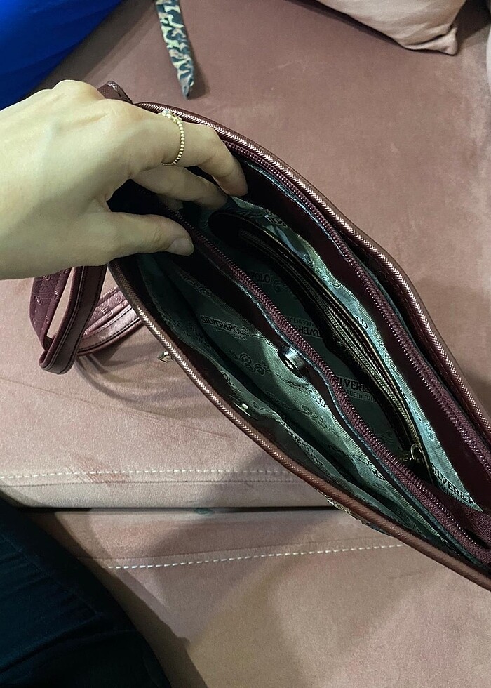 Bordo çapraz çanta - Görsel 2