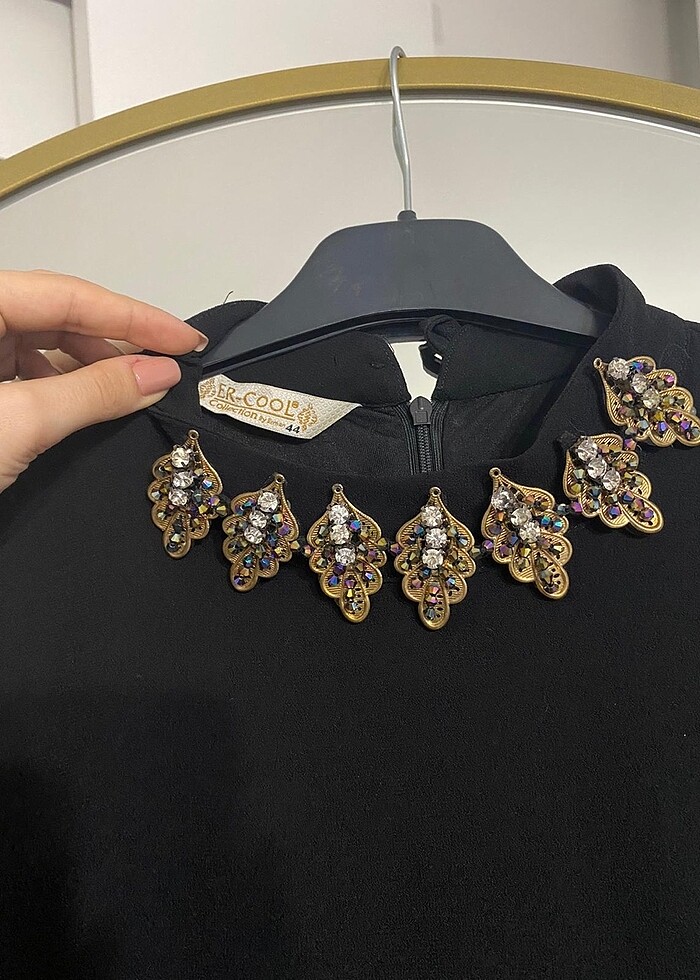 Siyah şık abiye elbise - Görsel 3