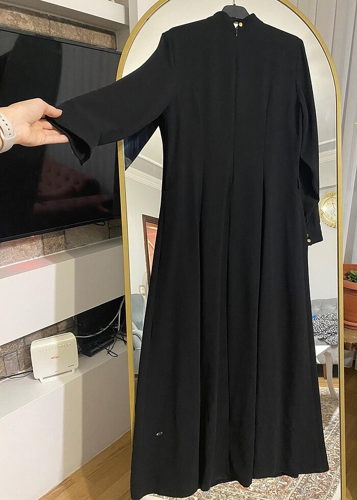 Siyah şık abiye elbise - Görsel 2