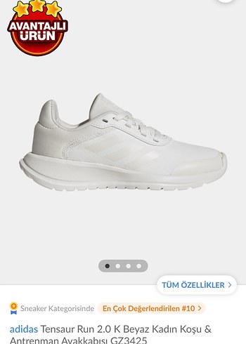 Orijinal Adidas Beyaz Kadın Spor Ayakkabı - Görsel 5