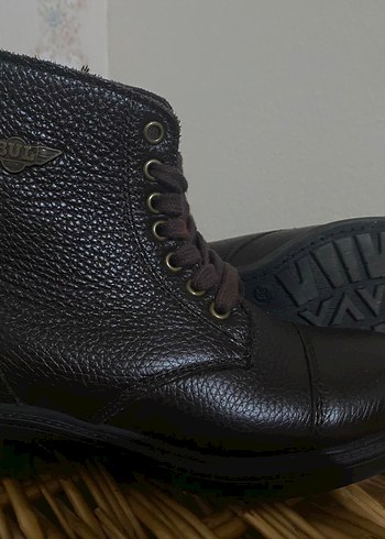 Bulldozer Kahverengi Gerçek Deri Kadın Bot Fermuarlı - Görsel 6