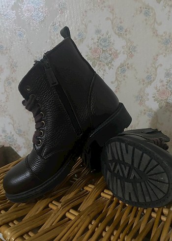 Bulldozer Kahverengi Gerçek Deri Kadın Bot Fermuarlı - Görsel 8