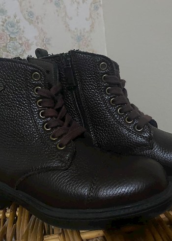 Bulldozer Kahverengi Gerçek Deri Kadın Bot Fermuarlı - Görsel 2