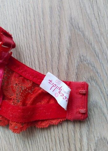Kırmızı Bohem Vintage Dantelli Sütyen - Görsel 5