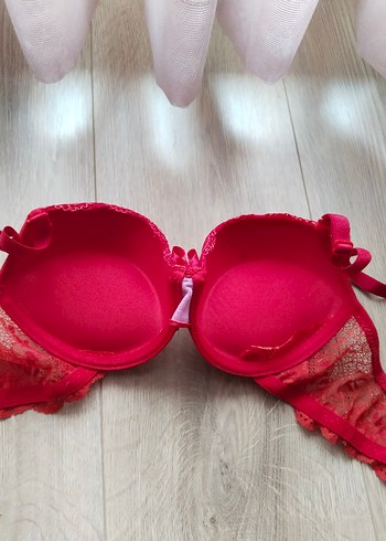 Kırmızı Bohem Vintage Dantelli Sütyen - Görsel 3