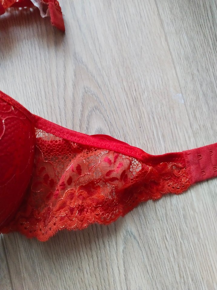 Kırmızı Bohem Vintage Dantelli Sütyen - Görsel 2