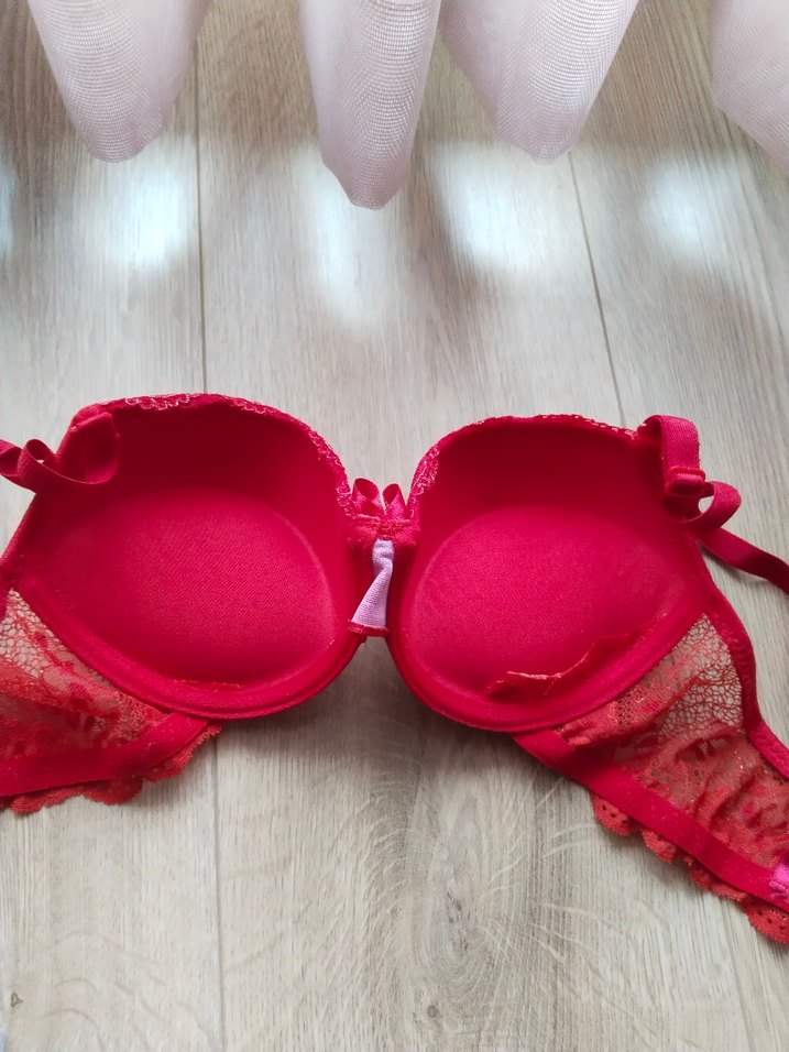 Kırmızı Bohem Vintage Dantelli Sütyen - Görsel 3