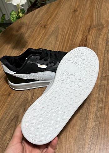 Siyah Beyaz Bağcıklı Spor Ayakkabı - Görsel 5