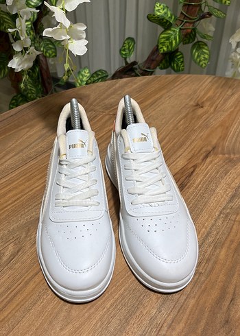 Puma beyaz bej turuncu renk kombinasyonlu ayakkabı - Görsel 2