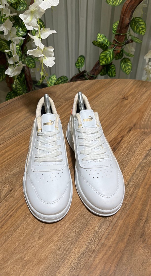 Puma beyaz bej turuncu renk kombinasyonlu ayakkabı - Görsel 2