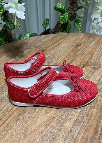 Kız Çocuk Kırmızı Tokalı Babet - Görsel 2