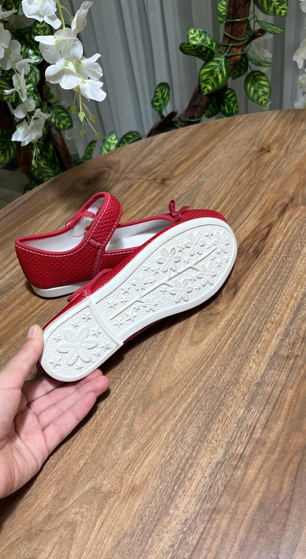 Kız Çocuk Kırmızı Tokalı Babet - Görsel 5