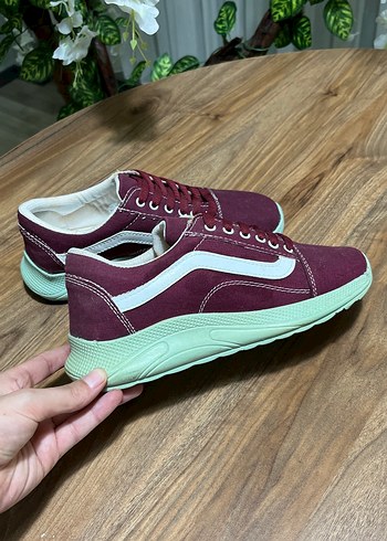 Bordo Kadın Spor Ayakkabı Dolgu Topuklu - Görsel 2