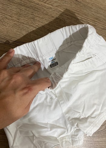 LC Waikiki Beyaz Pamuklu Erkek Mini Şort