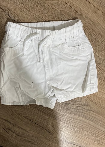 Beyaz Pamuklu Erkek Mini Şort
