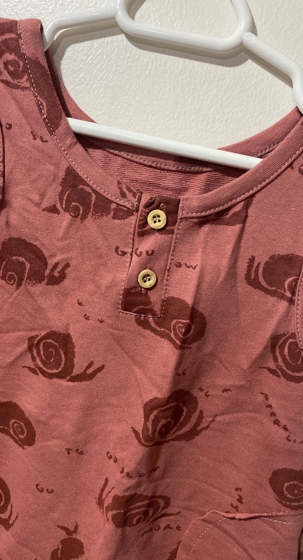 Kız Çocuk Kahverengi Bağlama Desenli Kolsuz Tulum - Görsel 2