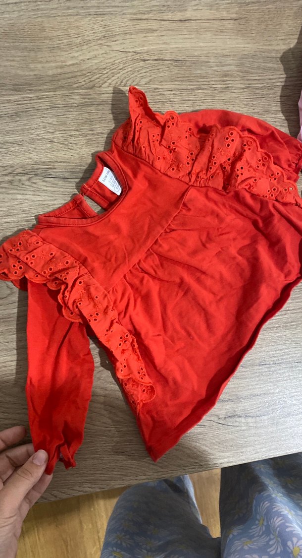 Pembe Baskılı Kız Sweatshirt - Görsel 3